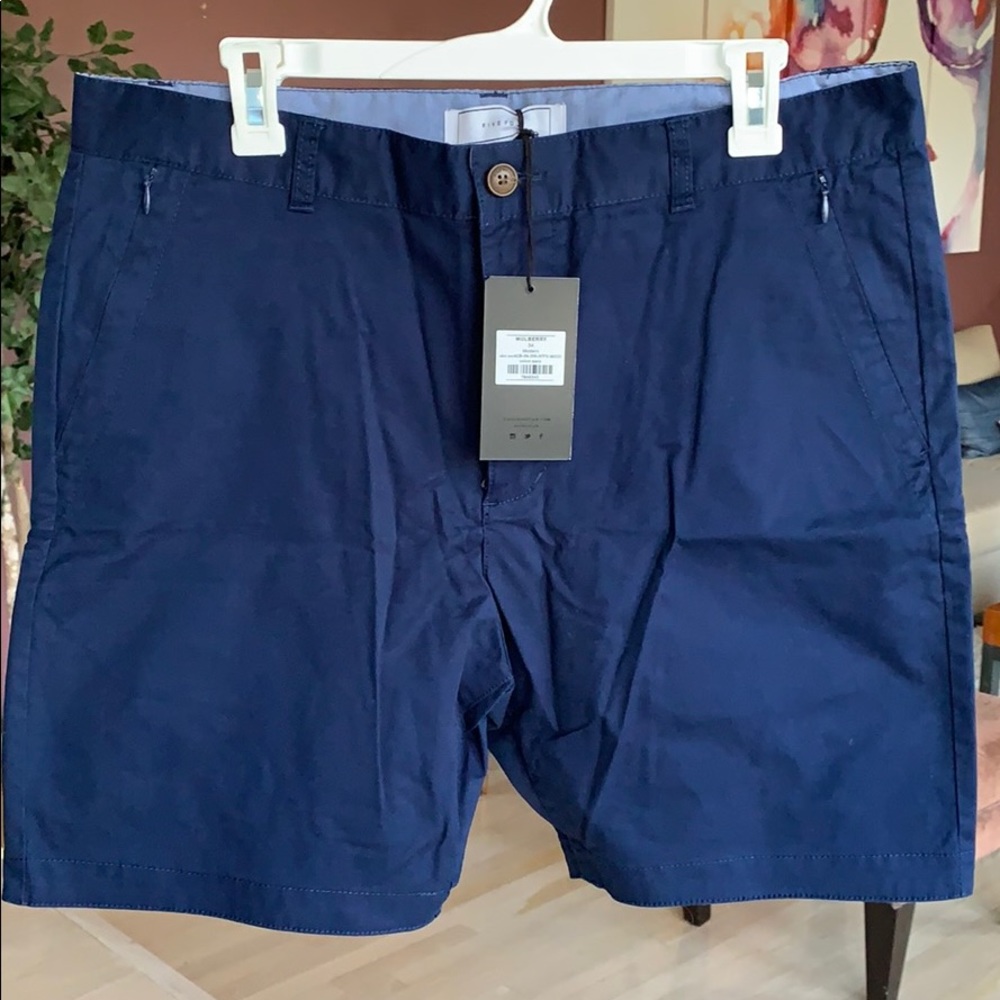 Five Four blue flat front shorts